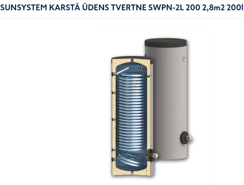 KARSTĀ ŪDENS TVERTNE SWPN-2L 200