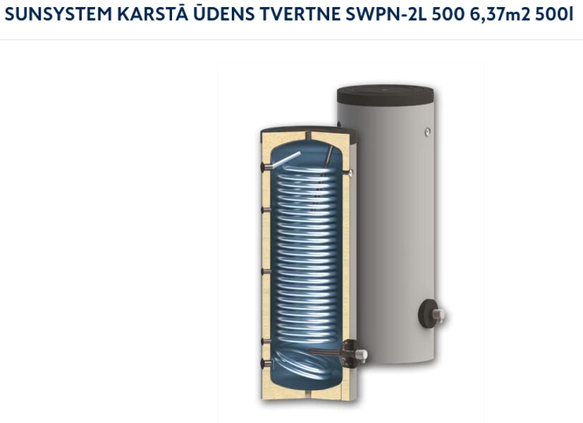 KARSTĀ ŪDENS TVERTNE SWPN-2L 500