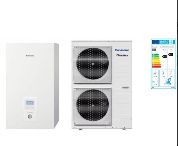 Panasonic AQUAREA 9kW Split, High Perfomance, gaiss-ūdens siltumsūknis, 400V (WH-SDC09H3E8 / WH-UD09HE8)