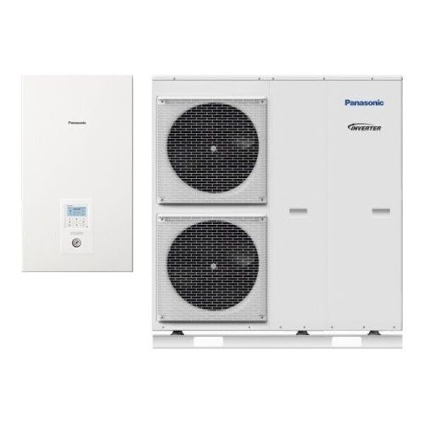 PANASONIC AQUAREA 12kW, Split, T-CAP  gaiss- ūdens siltumsūknis modelim SQC ,400V (WH-SQC12H9E8 / WH-UQ12HE8)
