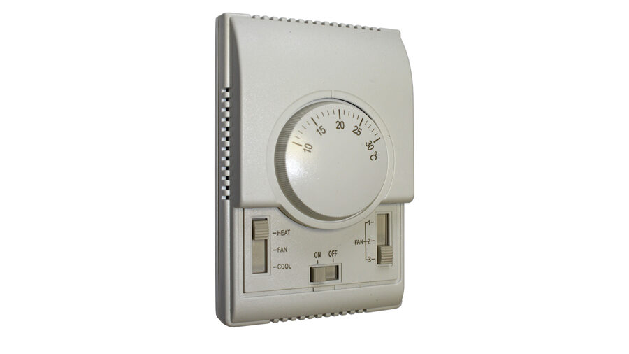 TS 3 pakāpju ventilatora ātruma regulators ar integrētu termostatu